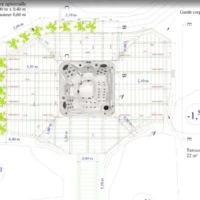 Réalisation plan en 3D du bureau d'étude de Dynamic Spa pour la terrasse en bois et le spa d'Ittéville