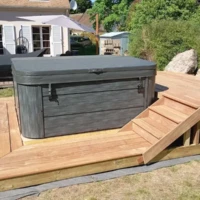 Réalisation creation terrasse amenagement exterieur pose spa detente jacuzzi longvilliers relaxation