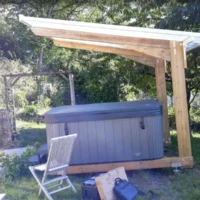 Réalisation Aménagement d'une marquise avec finition sur un spa de détente proche d'étampes