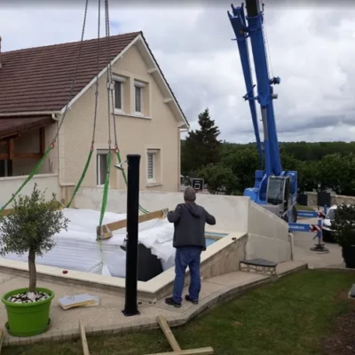 Spa de nage installation spa nage etampes mereville grue