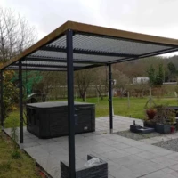 Réalisation pergola bioclimatique spa detente relaxant etampes