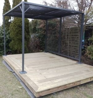 Nos Spas pergola bioclimatique terrasse bois etampes