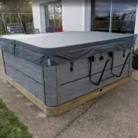 Réalisation Spa extérieur avec aménagement en bois et accès technique à Ascoux