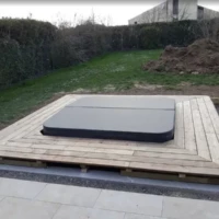 Réalisation spa 5 places installation pose raccord chaloux moulineux bretigny